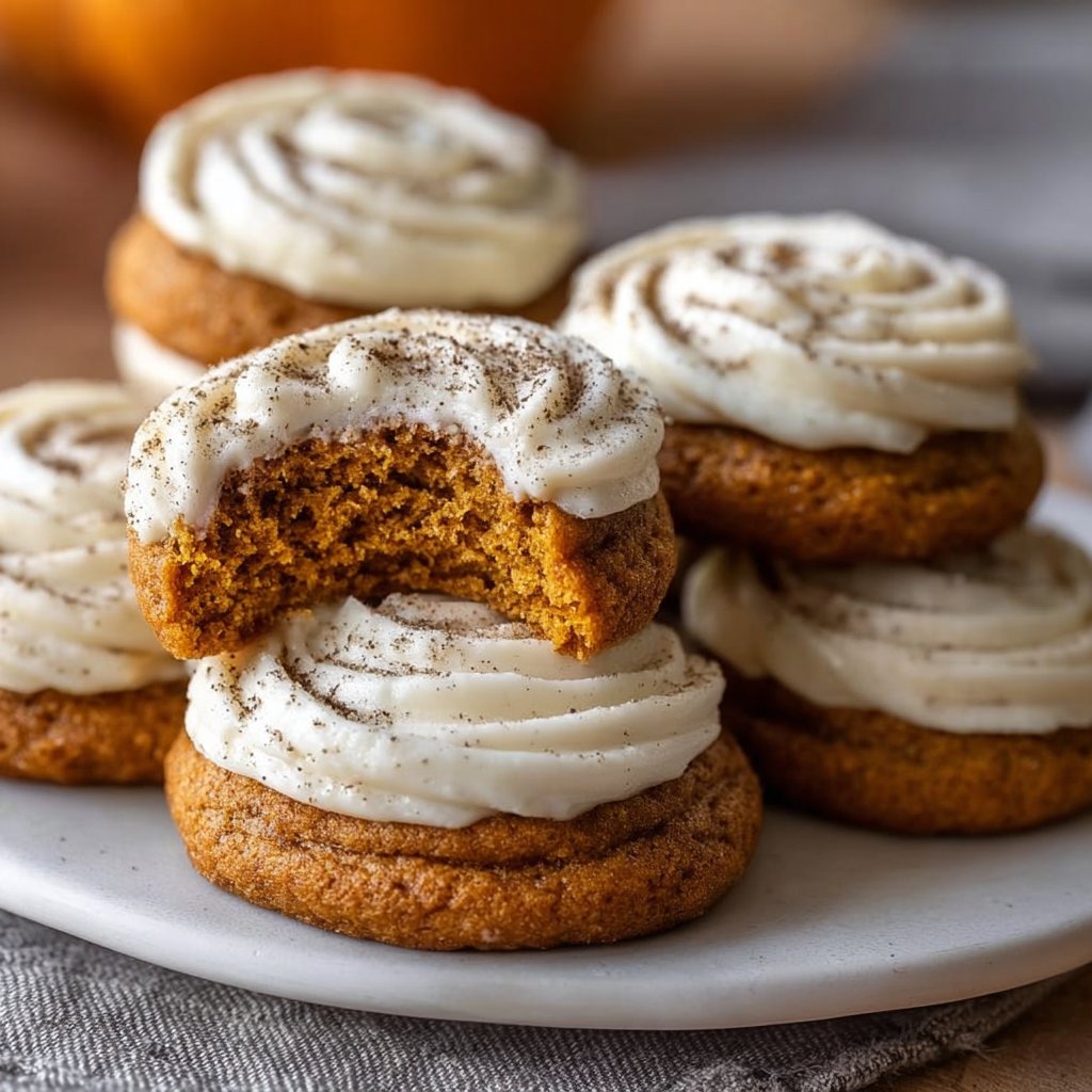 Soft Pumpkin Cookies with Cream Cheese Frosting Recipe