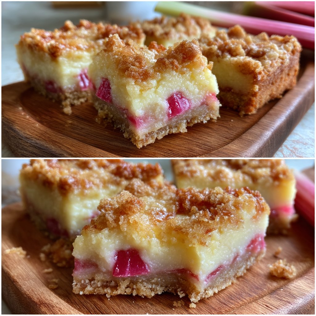 Rhubarb Custard Bars 4 Rhubarb Custard Bars