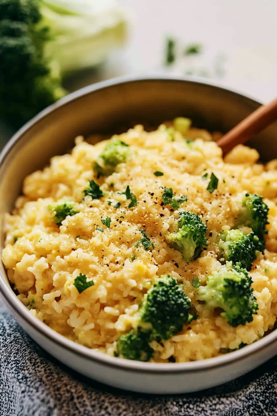 Easy Broccoli Cheese Rice