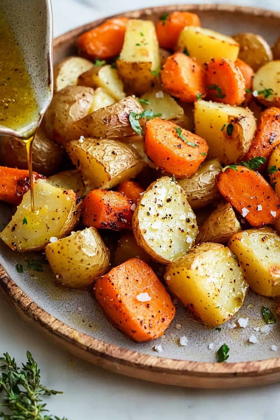 Easy Roasted Potatoes and Carrots