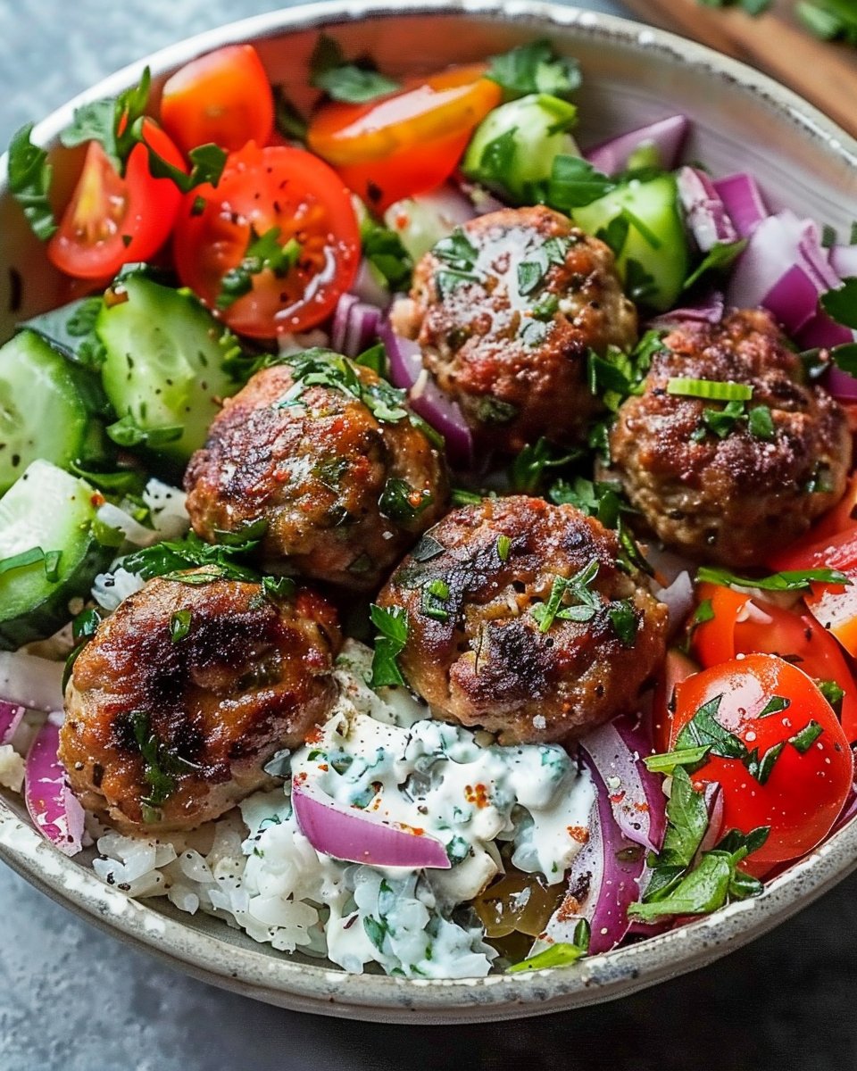 Greek Meatball Bowl 1 Greek Meatball Bowl