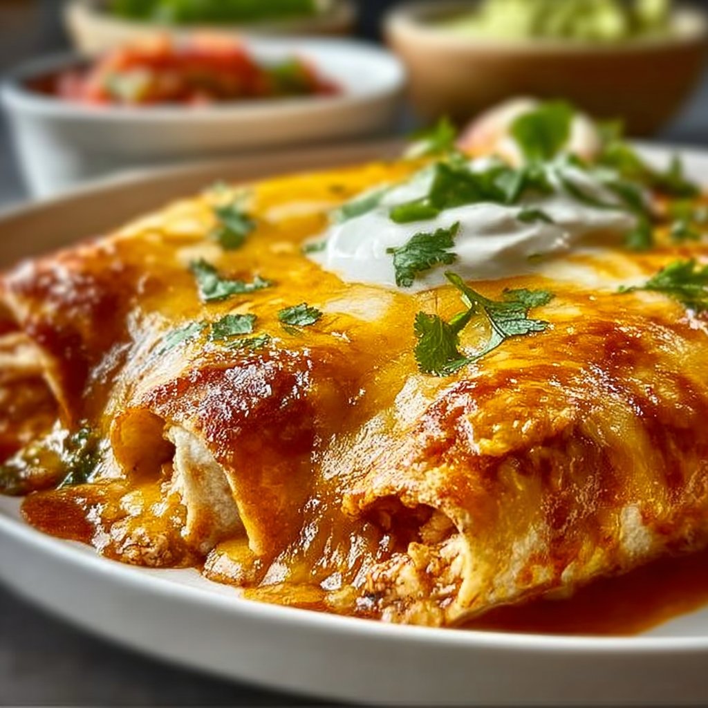 High Protein Chicken Enchiladas