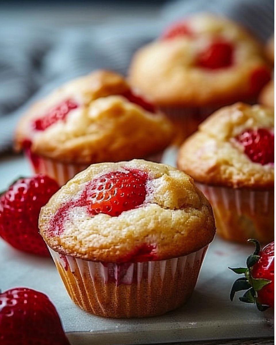 Strawberry Yogurt Mini Muffins