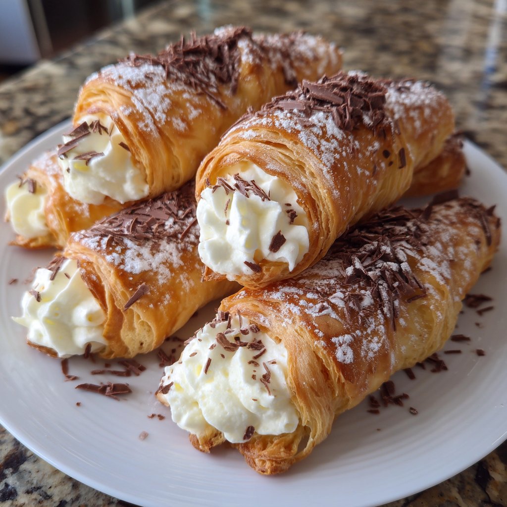 Mascarpone Cream Horns