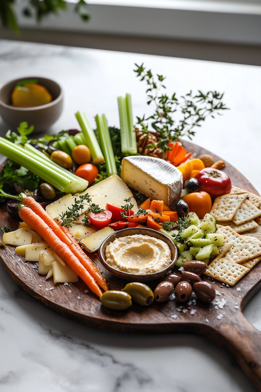 Festive Cheese and Veggie Board