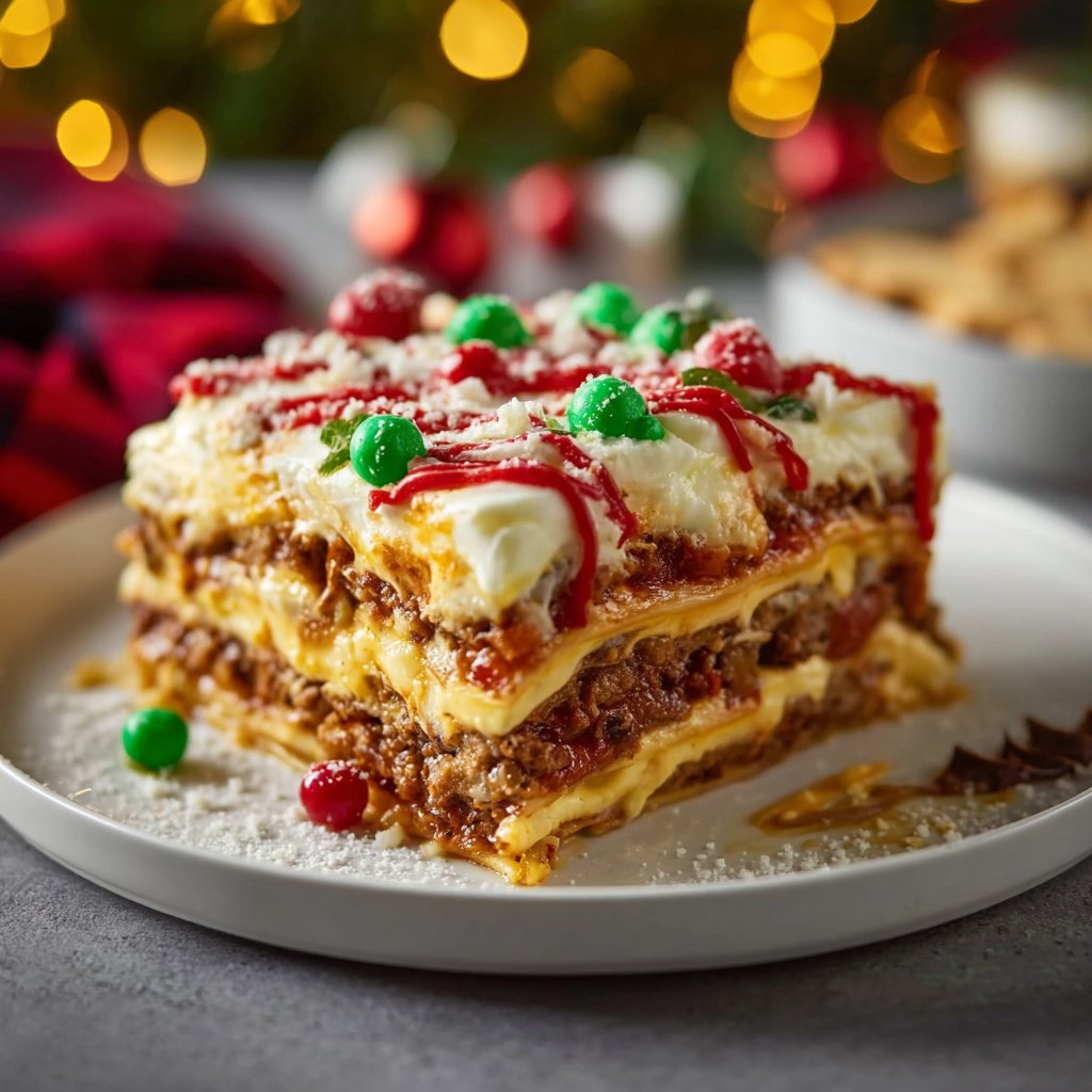 Festive Christmas Dessert Lasagna