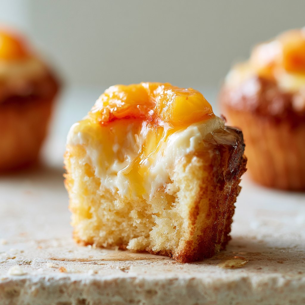Honig-Pfirsich-Cream-Cheese-Cupcakes