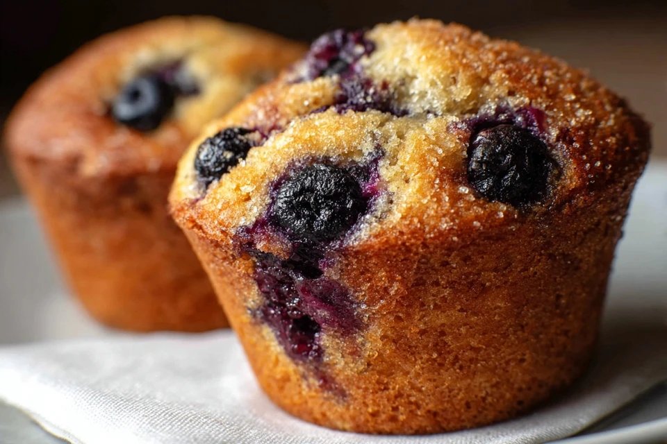Sourdough Blueberry Muffins