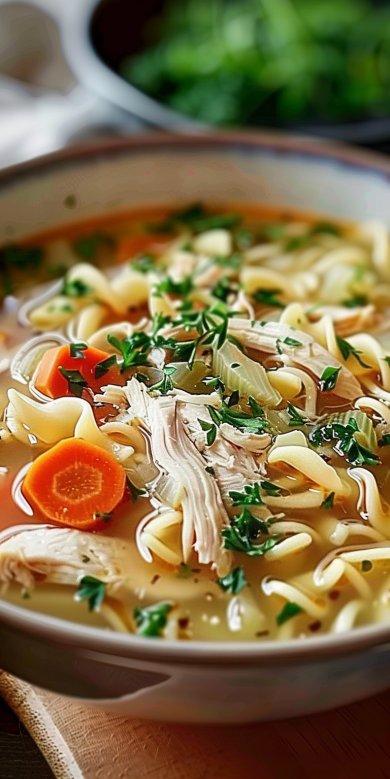 Soupe au Poulet et Nouilles