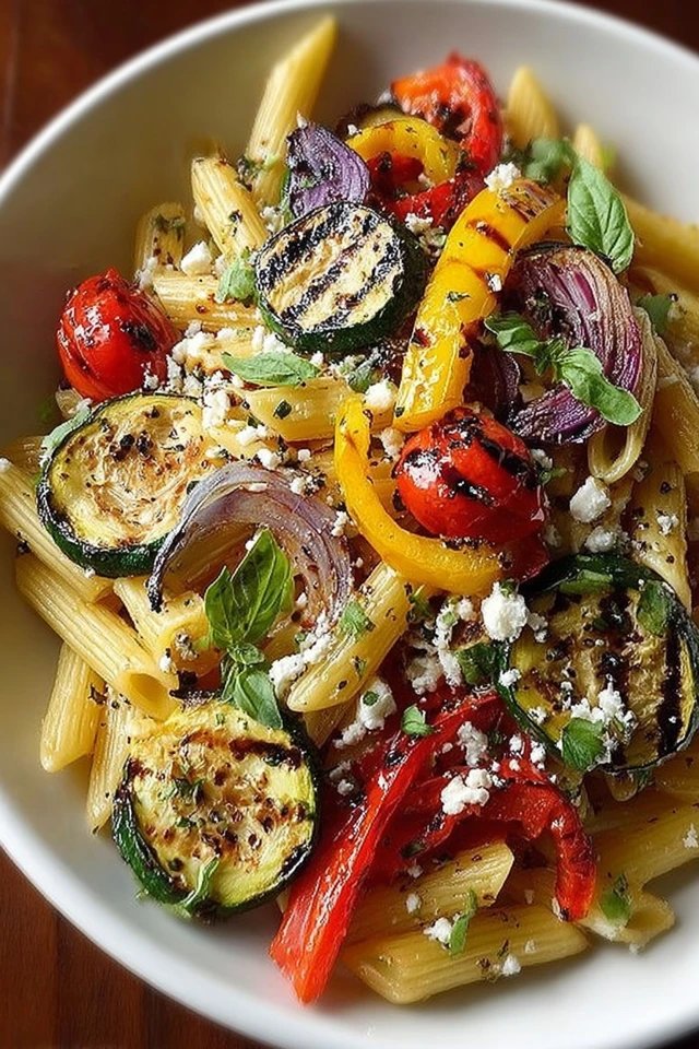 Mediterranean Grilled Vegetable Pasta Salad