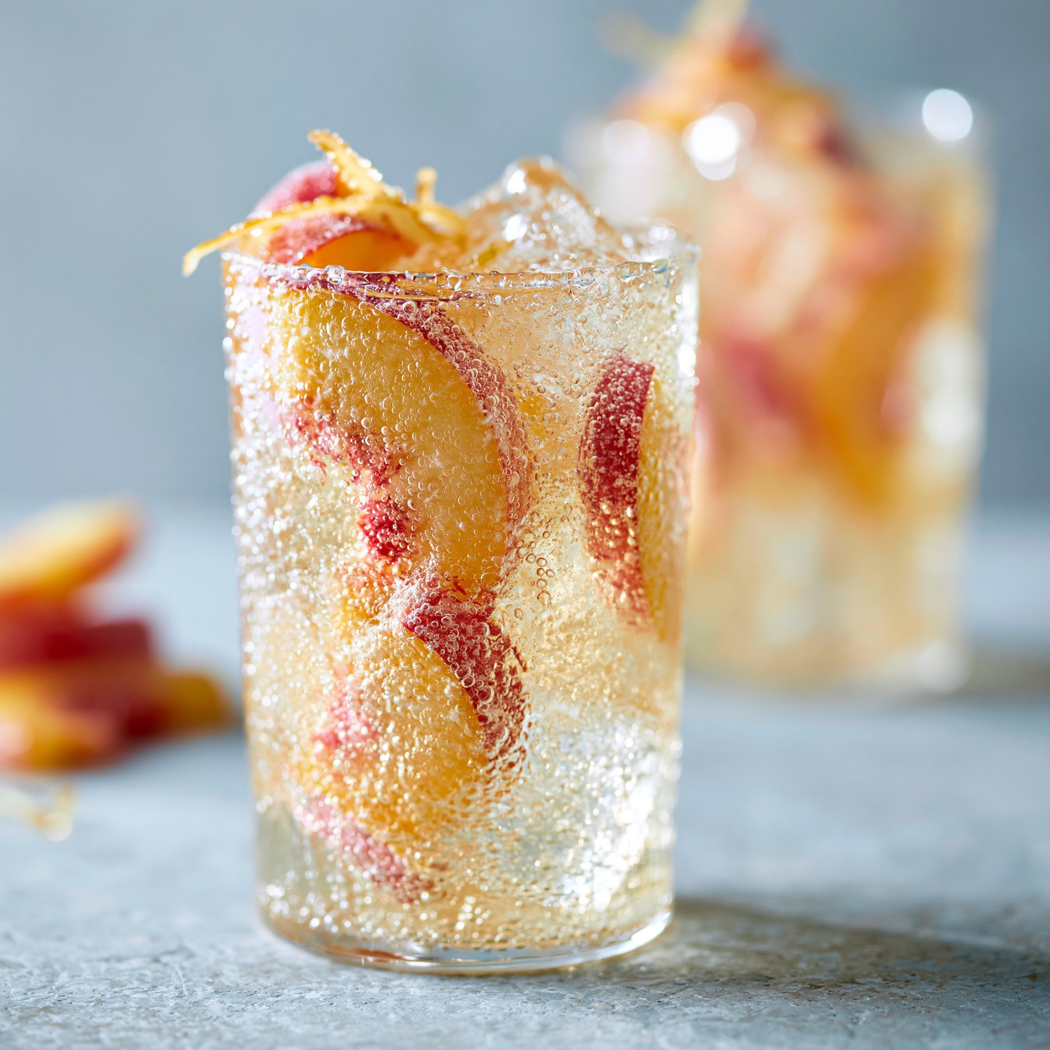 Ginger Peach Sparkler Mocktail