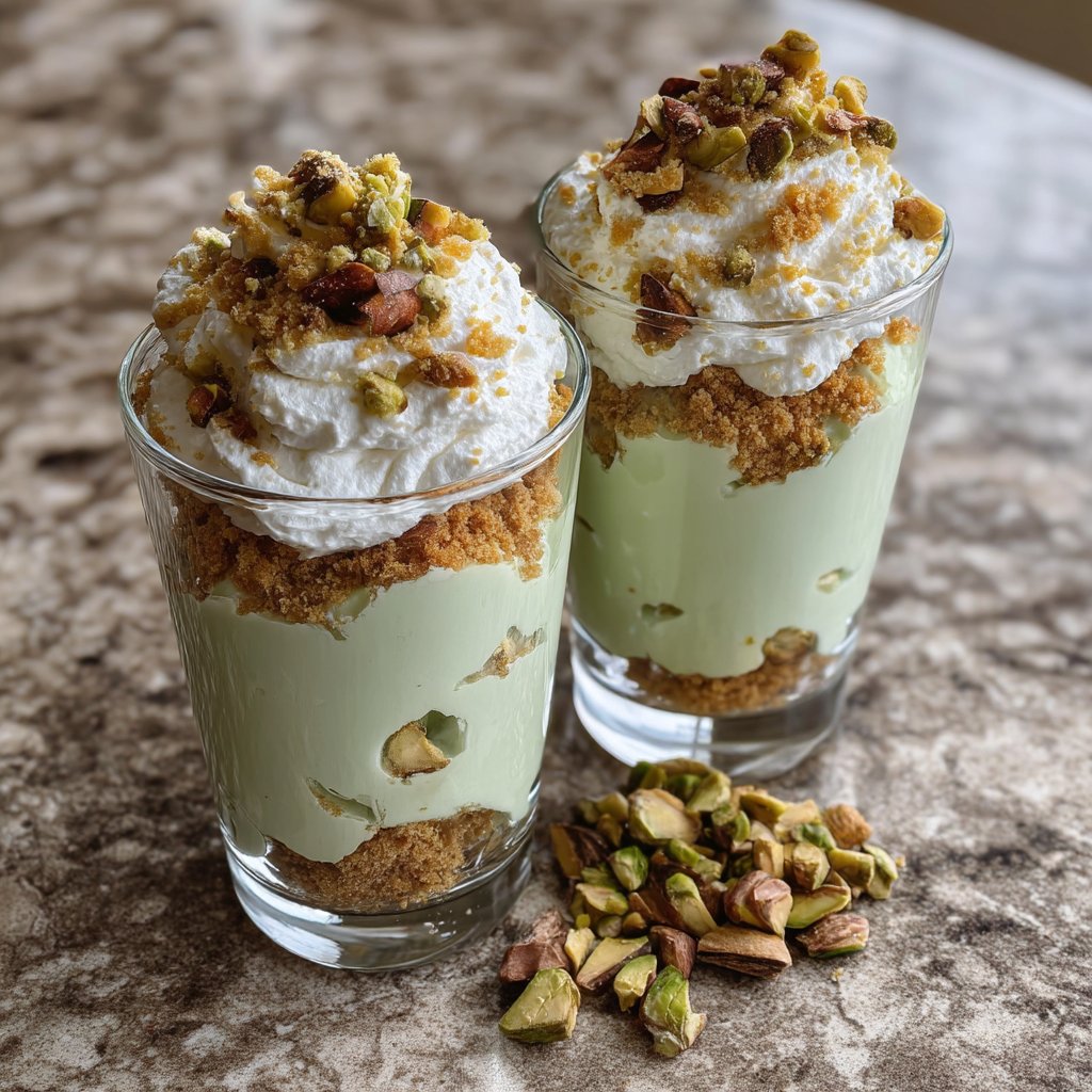 No-Bake Pistachio Cream Parfait Cups 3 No-Bake Pistachio Cream Parfait Cups