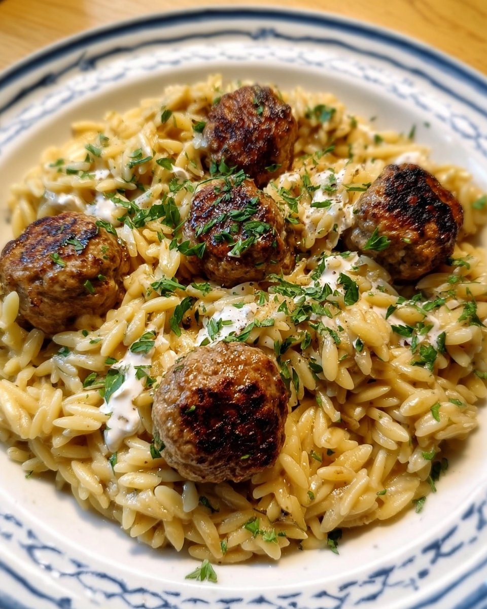 One Pot Swedish Meatball Orzo