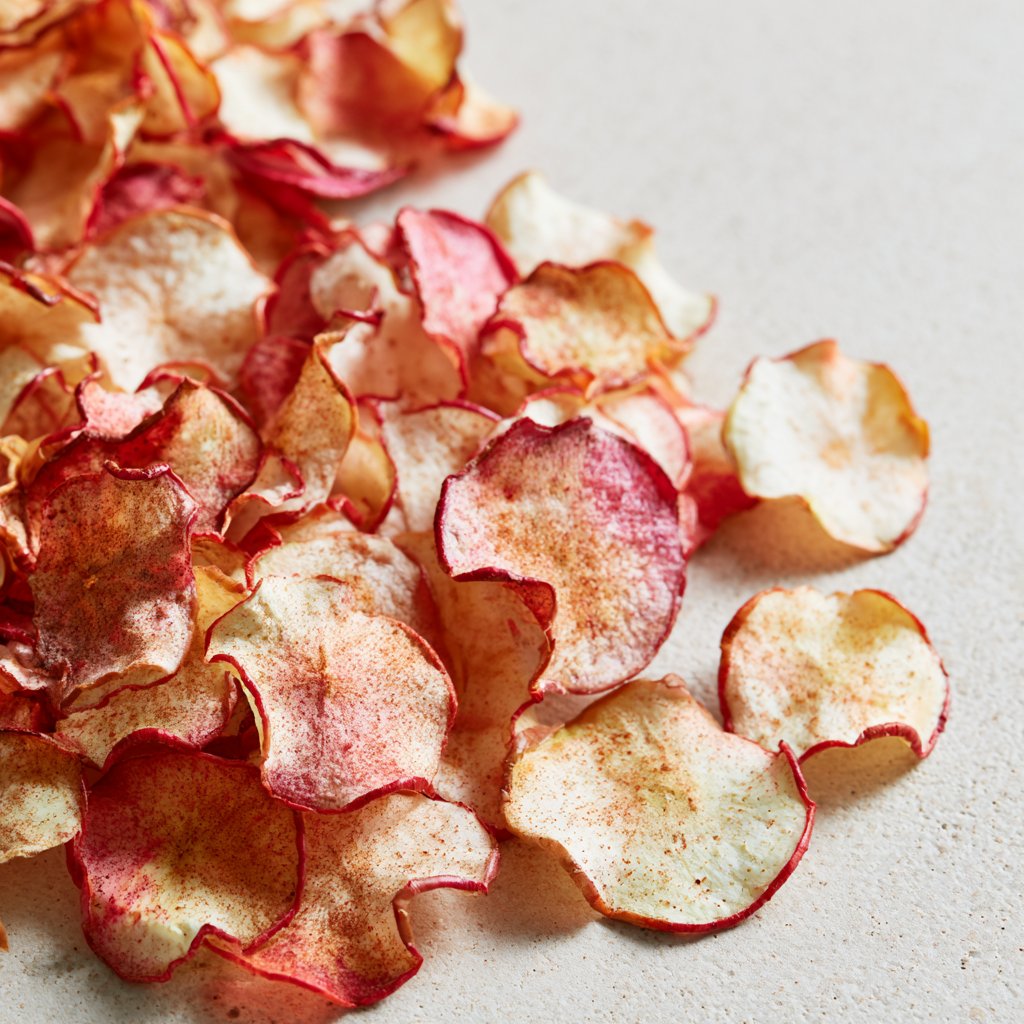 Chips de manzana y canela caseros