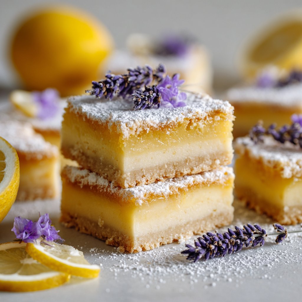 Lavender Lemon Cream Bars