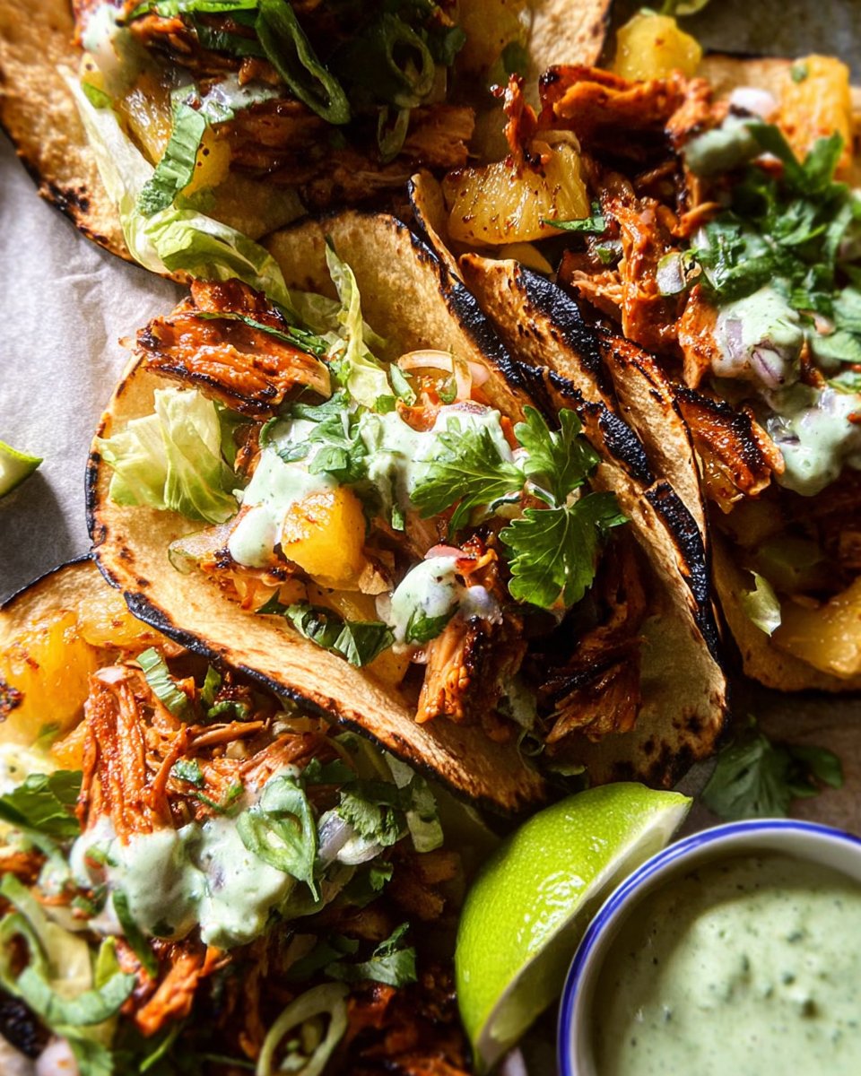 One Pan Chicken & Pineapple Tacos