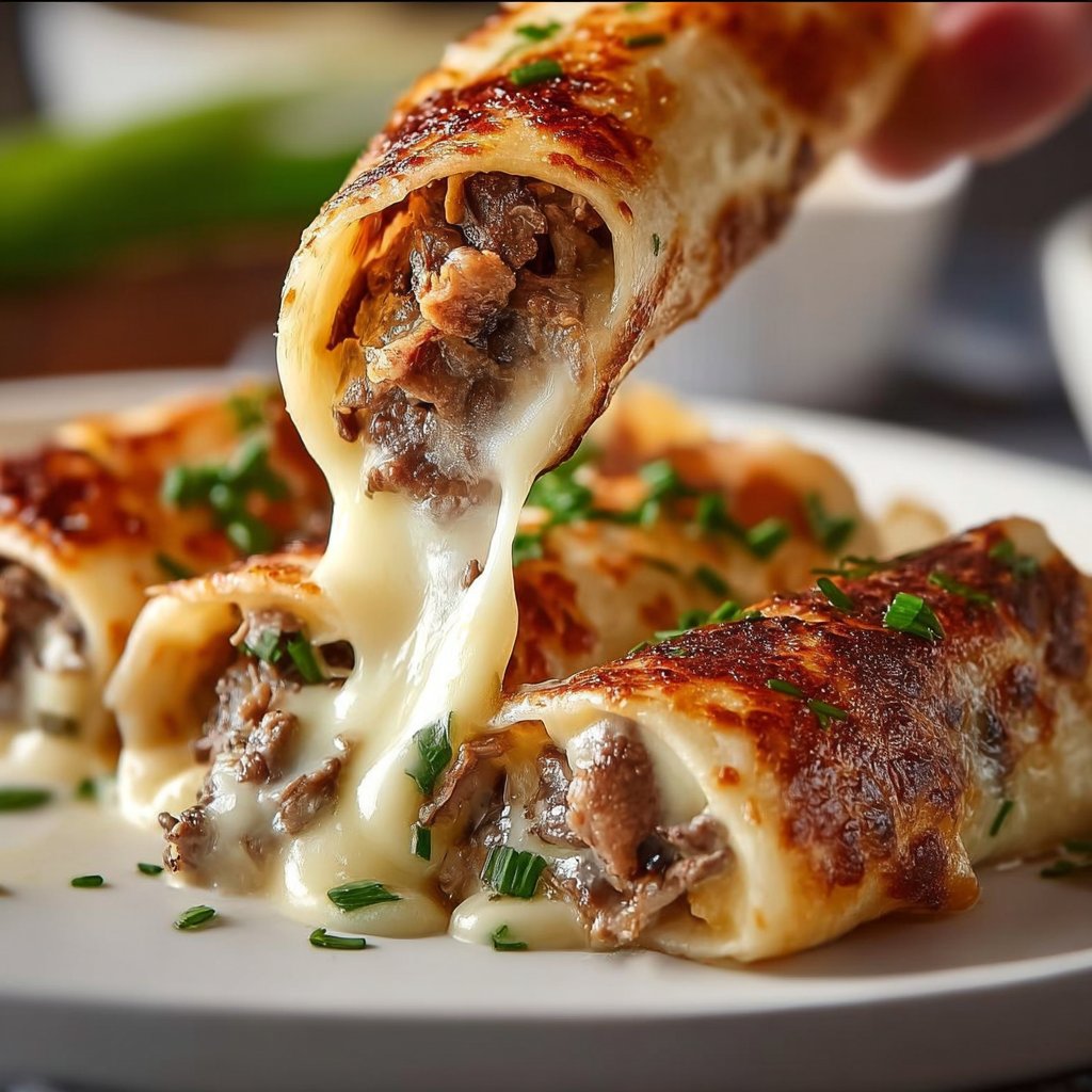 Delicious Keto Philly Cheesesteak Roll Ups