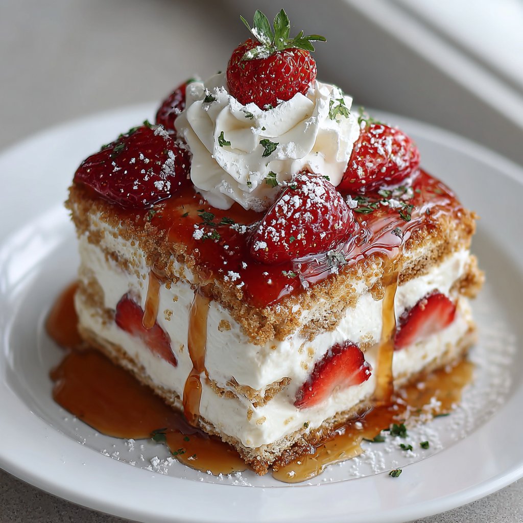 Strawberry Cream Cheese Icebox Cake