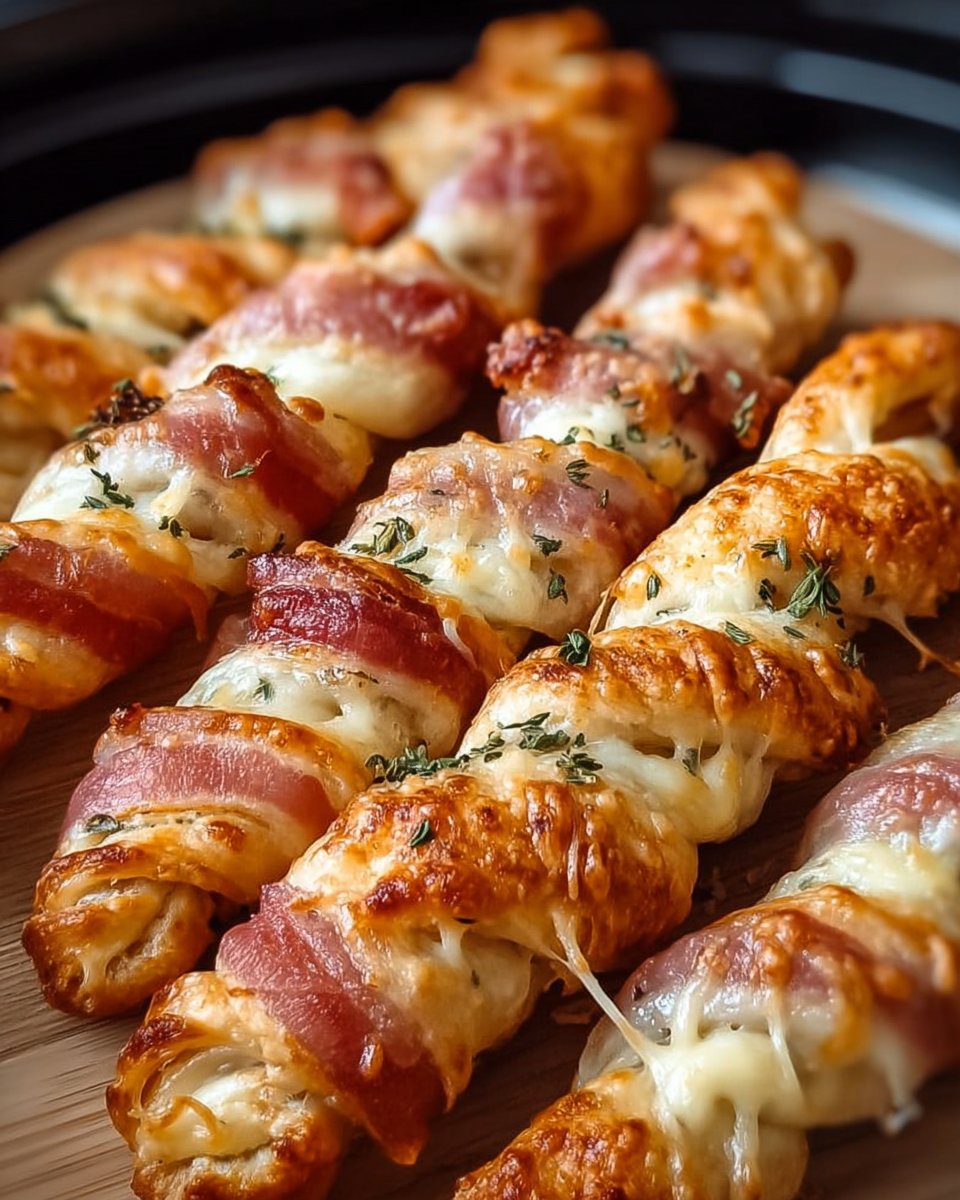 Cheesy Bacon Twists in the Air Fryer