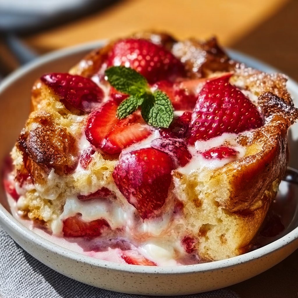 Strawberry Cream Cheese French Toast Casserole