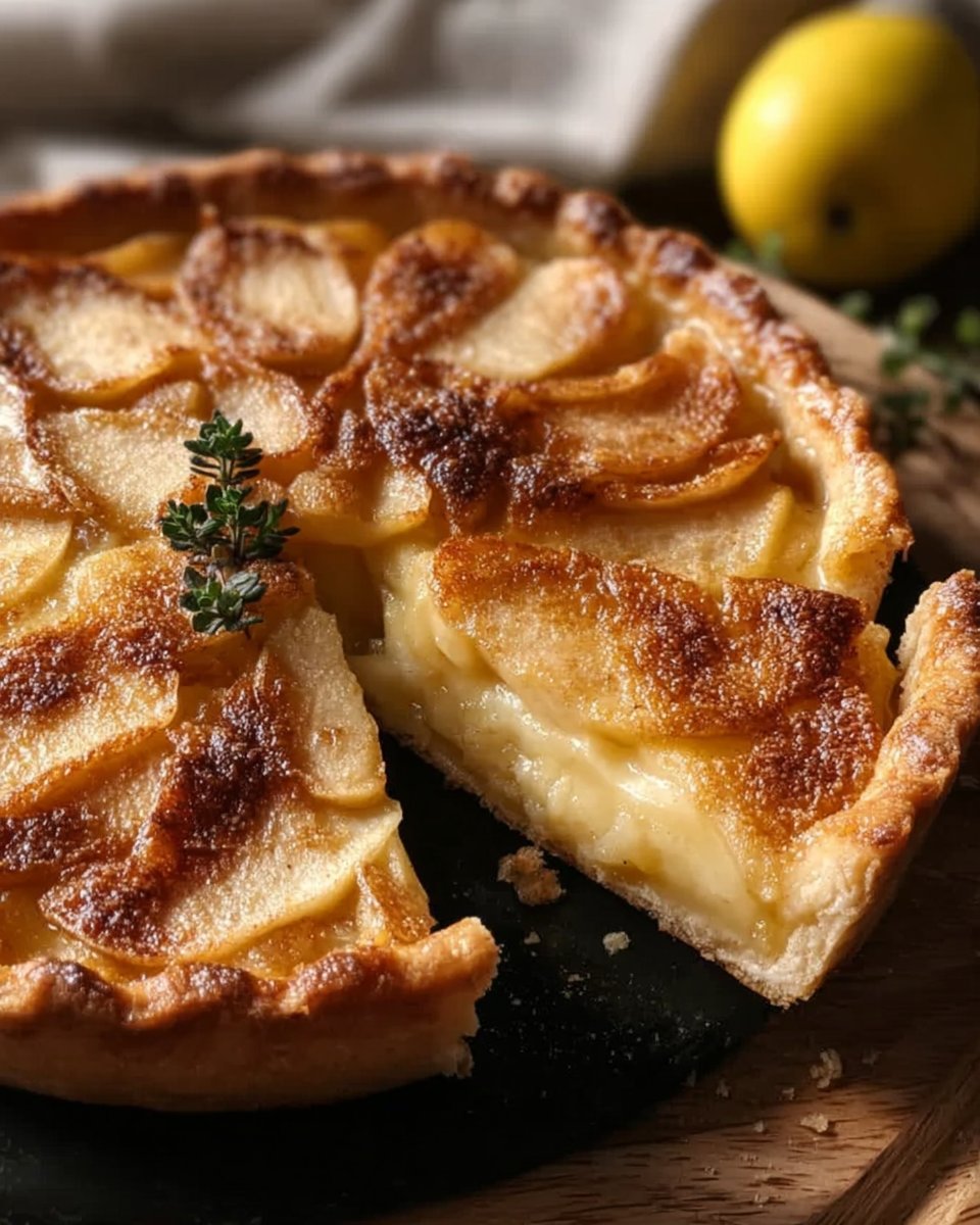 Creamy Apple Custard Impossible Pie