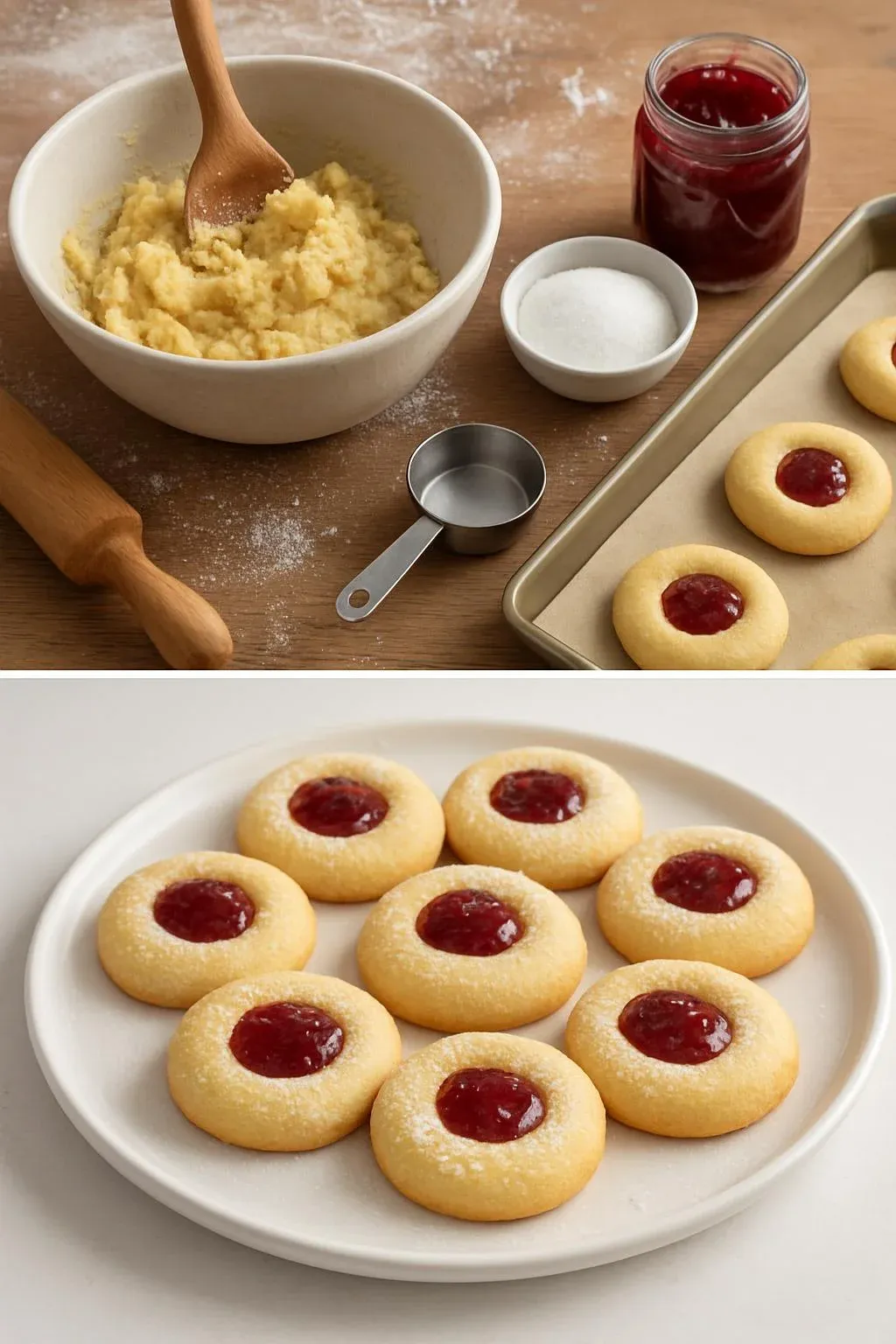 Raspberry Thumbprint Cookies