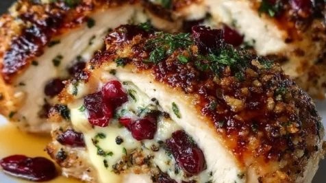 Cranberry Brie Stuffed Chicken