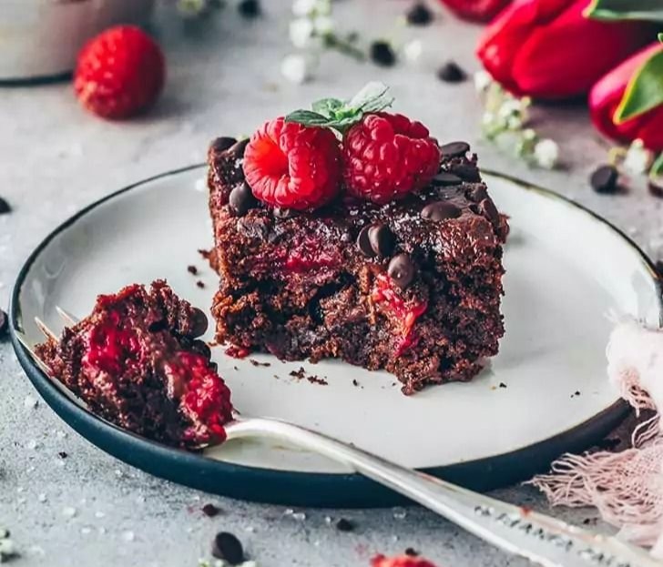 Vegane Himbeer-Brownies