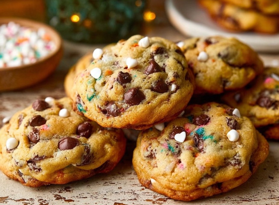 Cake Batter Chocolate Chip Cookies