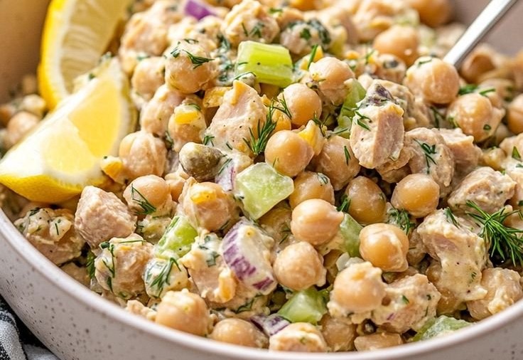Simple Tuna Garbanzo Bean Salad