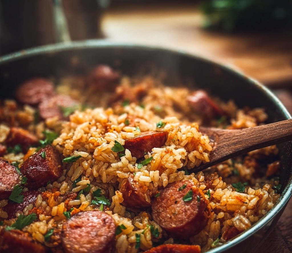 One Pot Smoked Sausage And Rice