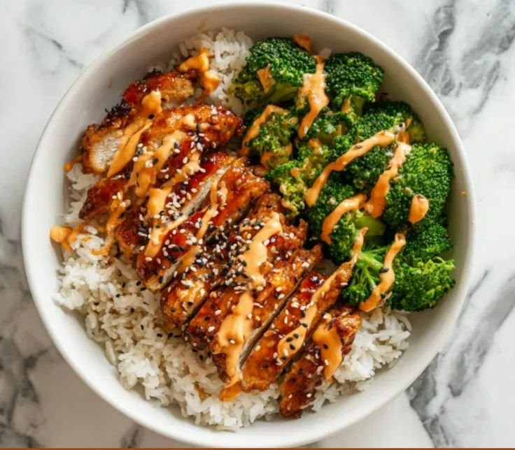 Sticky Chicken Rice Bowls