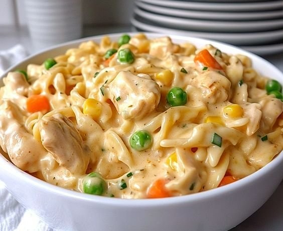 Quick Chicken Pot Pie Pasta