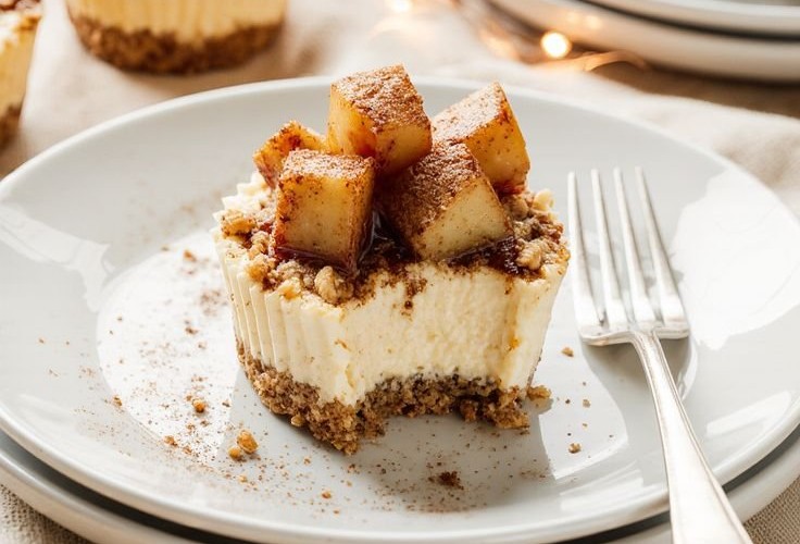 Apple Crisp Cheesecake Bites