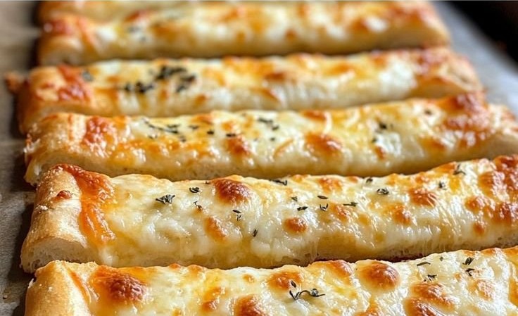 Crispy Sourdough Cheesy Breadsticks
