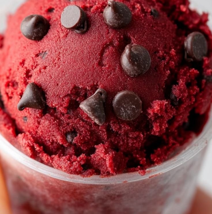 Edible Red Velvet Cookie Dough