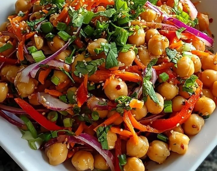 Crunchy Thai Chickpea Salad Recipe That You'll Love!