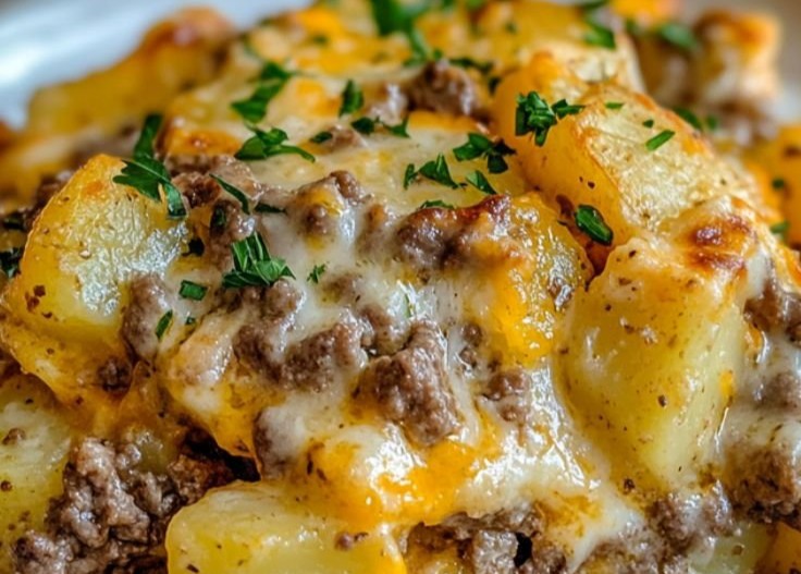 Slow Cooker Cowboy Potato Casserole