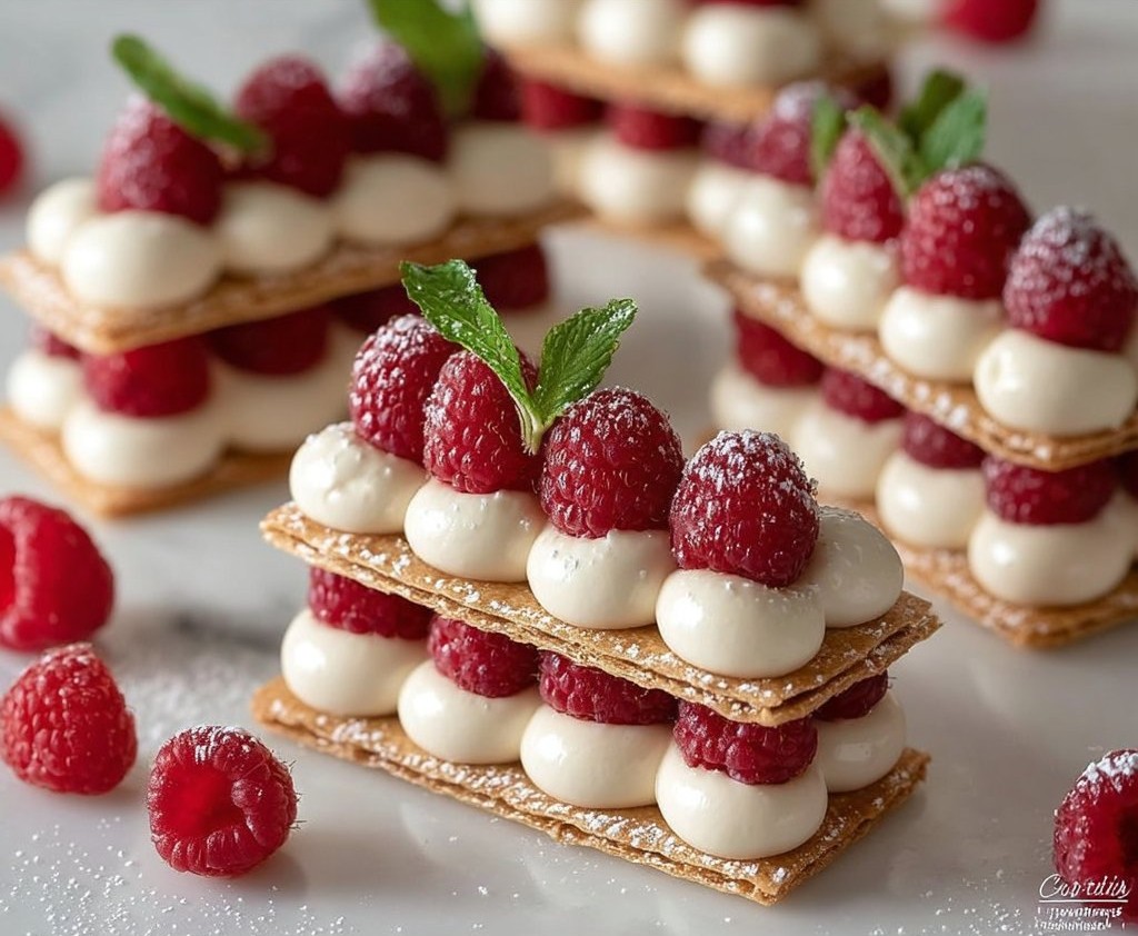 Raspberry Cream Napoleons