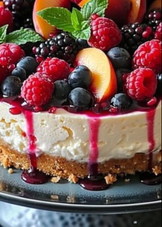 Berry Peach Cheesecake: A Delicious & Easy Recipe