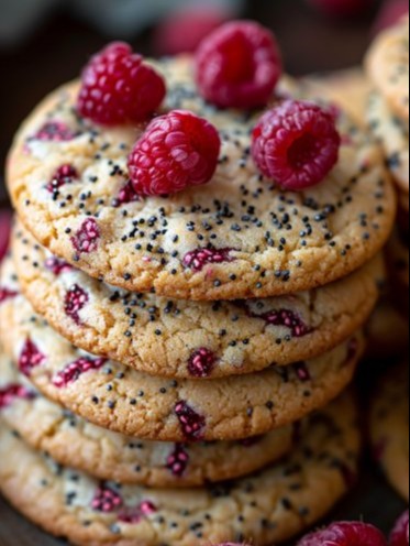 Raspberry Lemon Poppy Cookies