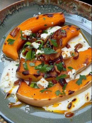 Potimarron rôti & crème de fêta