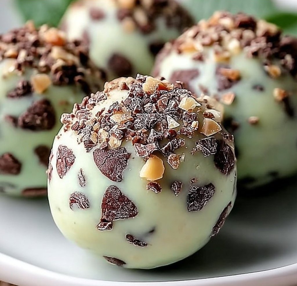 Mint Chocolate Chip Protein Balls