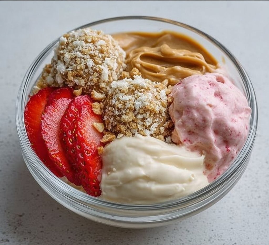 No-Bake Strawberry Cheesecake Protein Balls