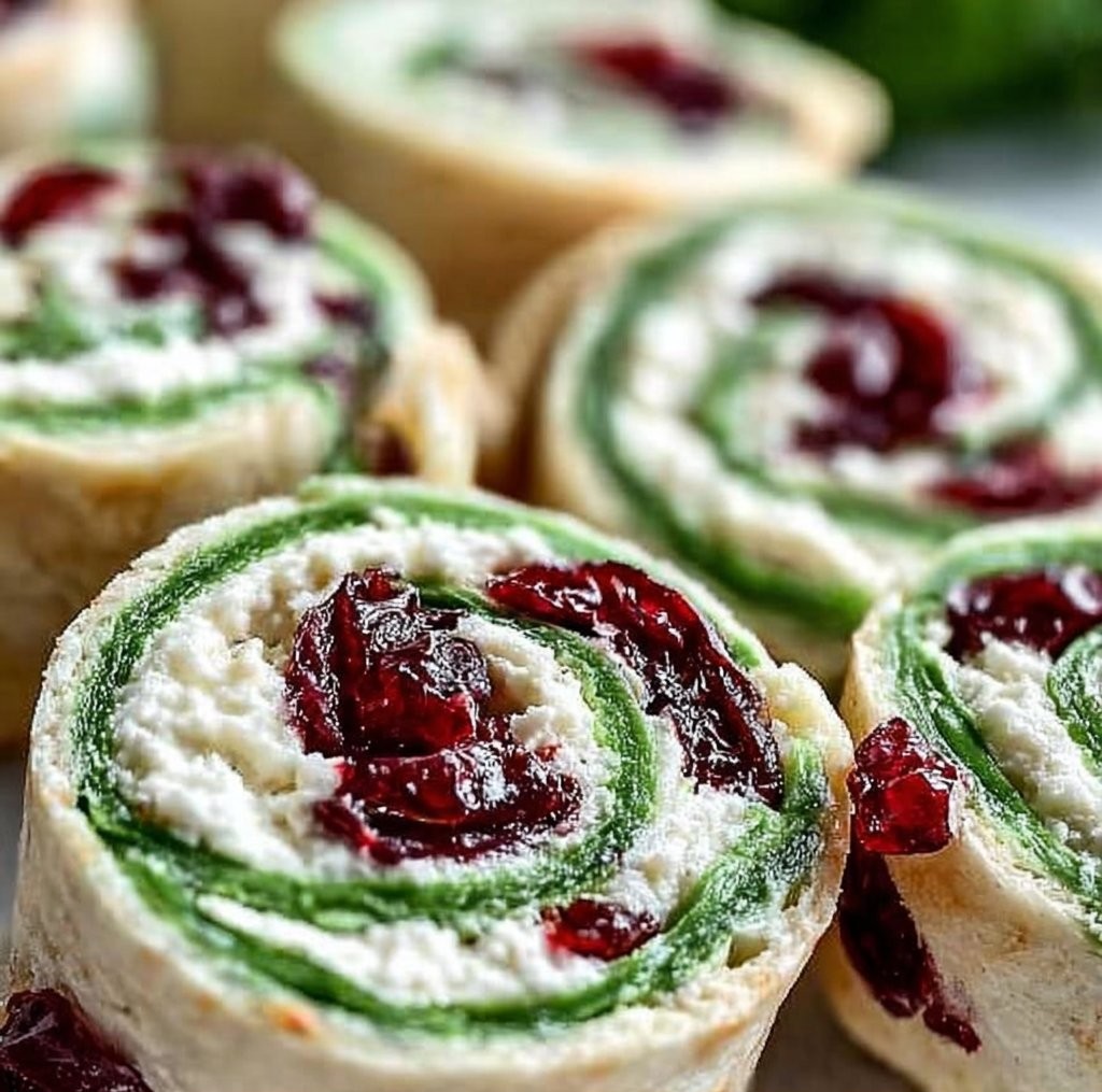Christmas Cranberry Pinwheels