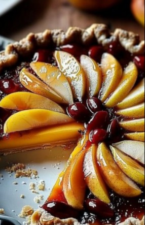 Gourmet recipe for easy to make pear and pumpkin tart