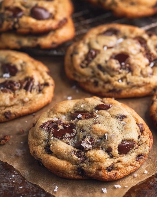 Crispy and Chewy Chocolate Chip Cookies