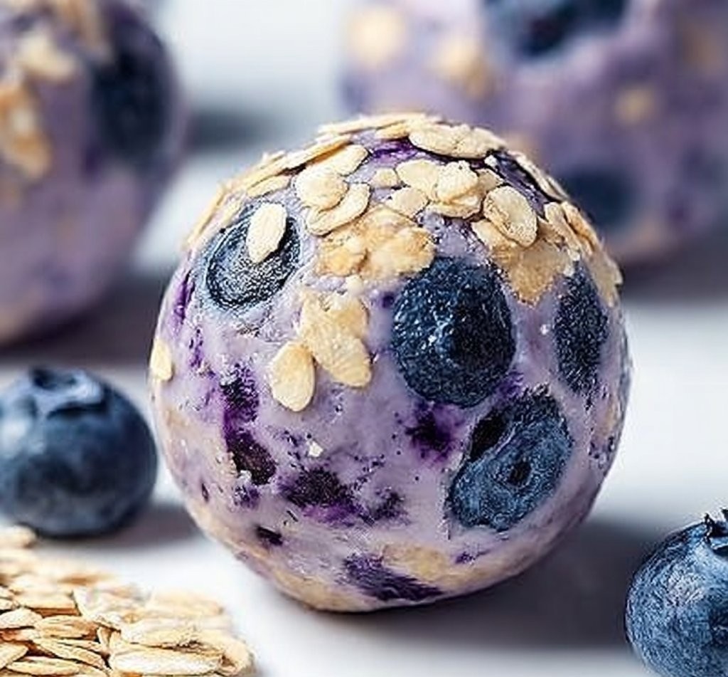 Blueberry Cheesecake Protein Bites