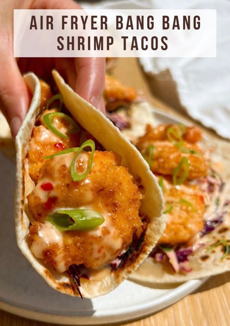 Air Fryer Bang Bang Shrimp Tacos