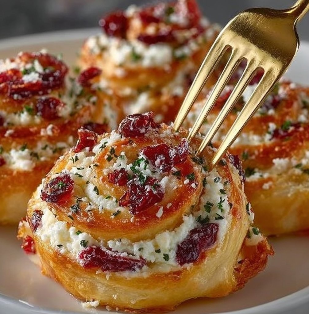 Cranberry Cream Cheese Pinwheels